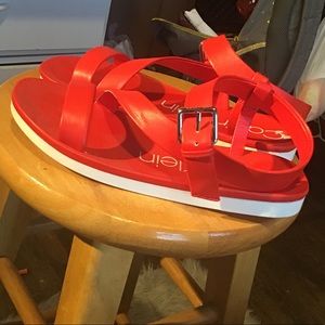 New Calvin Klein Red Sandals